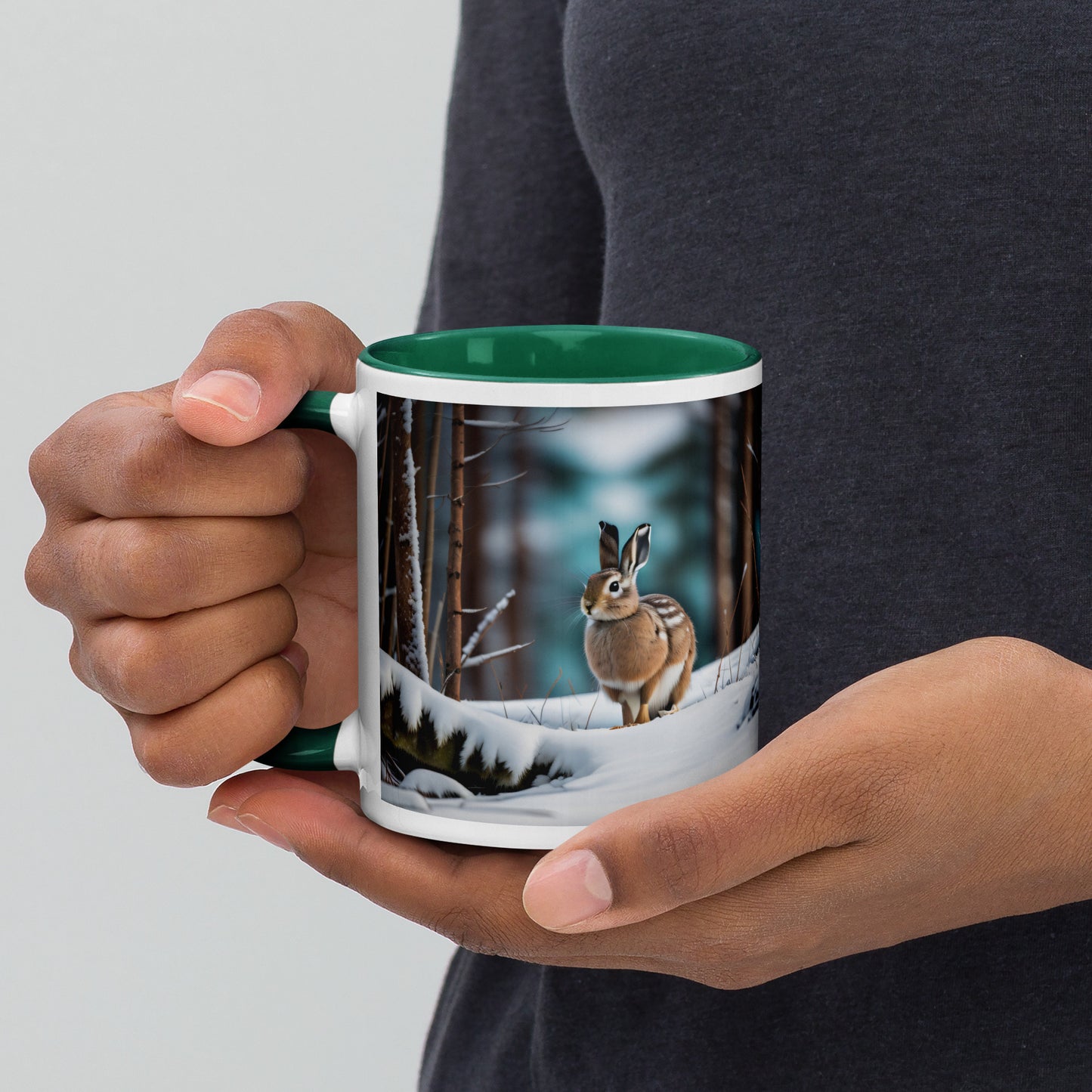 Snowshoe Hare - Mug with Color Inside