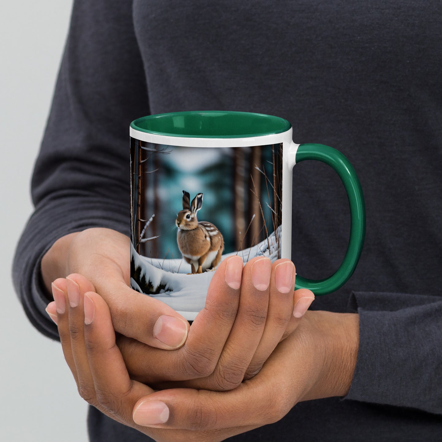 Snowshoe Hare - Mug with Color Inside