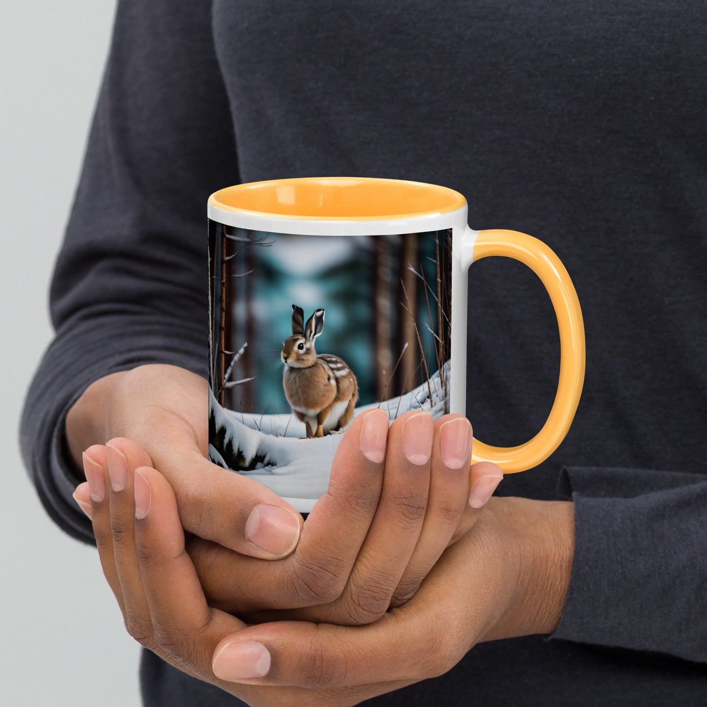 Snowshoe Hare - Mug with Color Inside