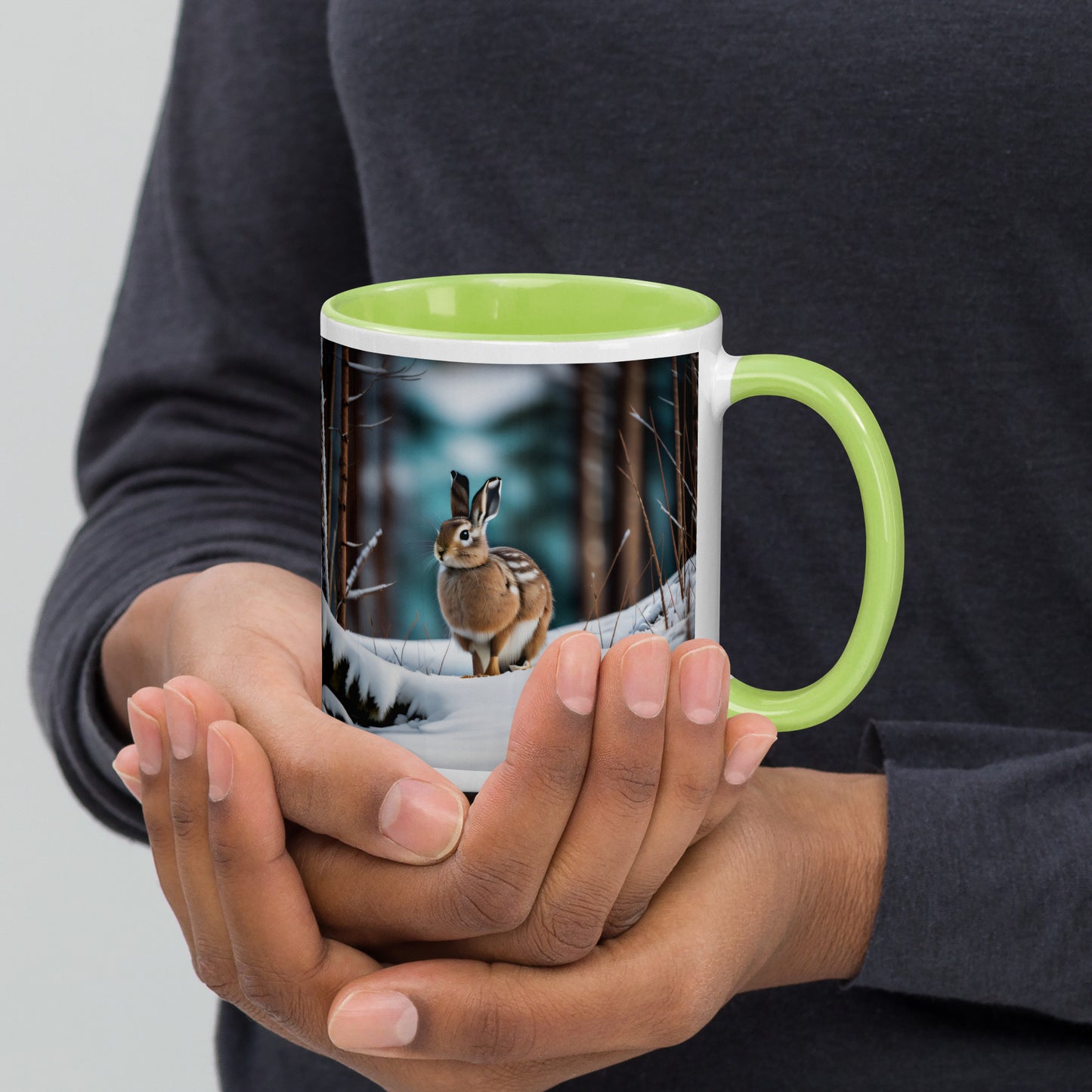Snowshoe Hare - Mug with Color Inside