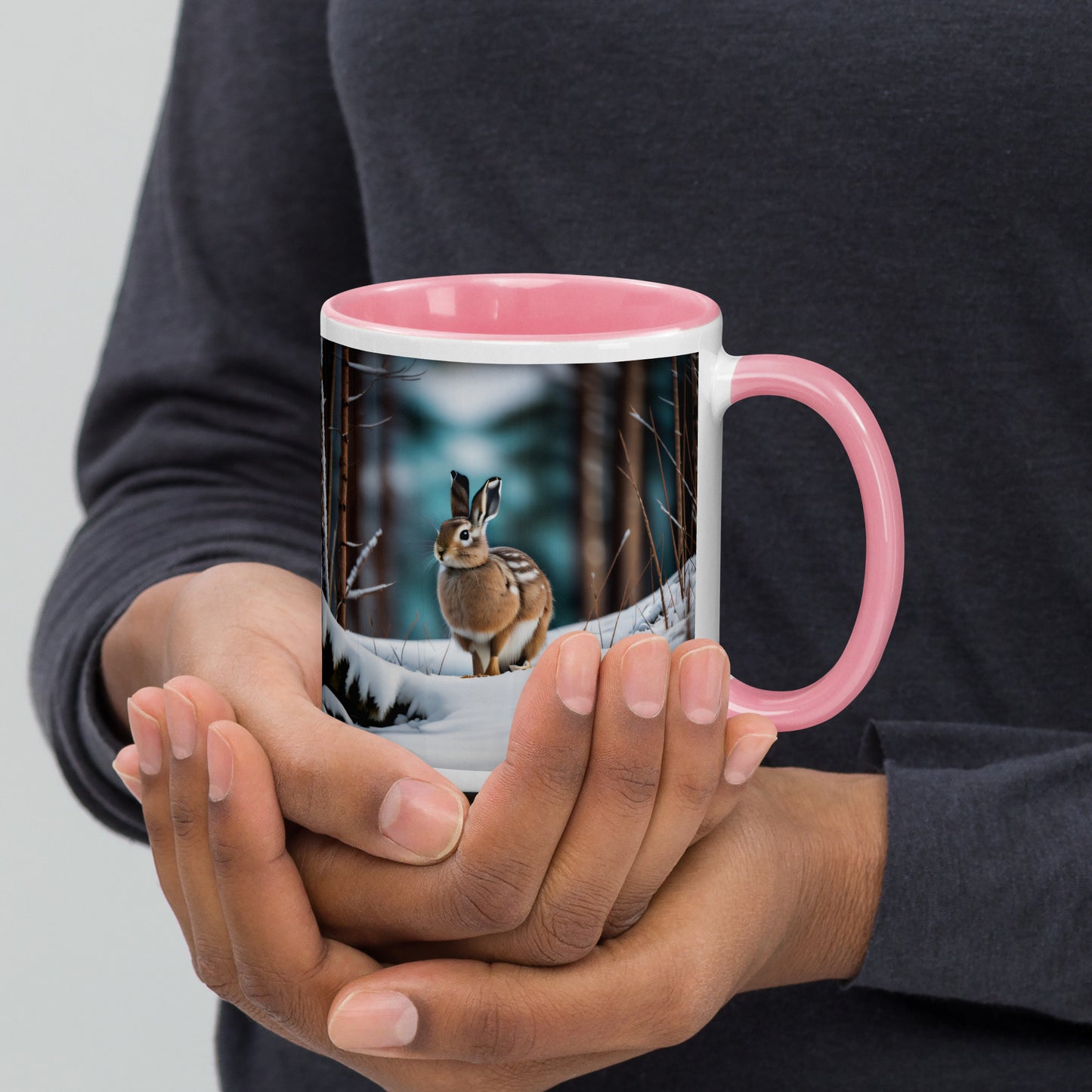 Snowshoe Hare - Mug with Color Inside