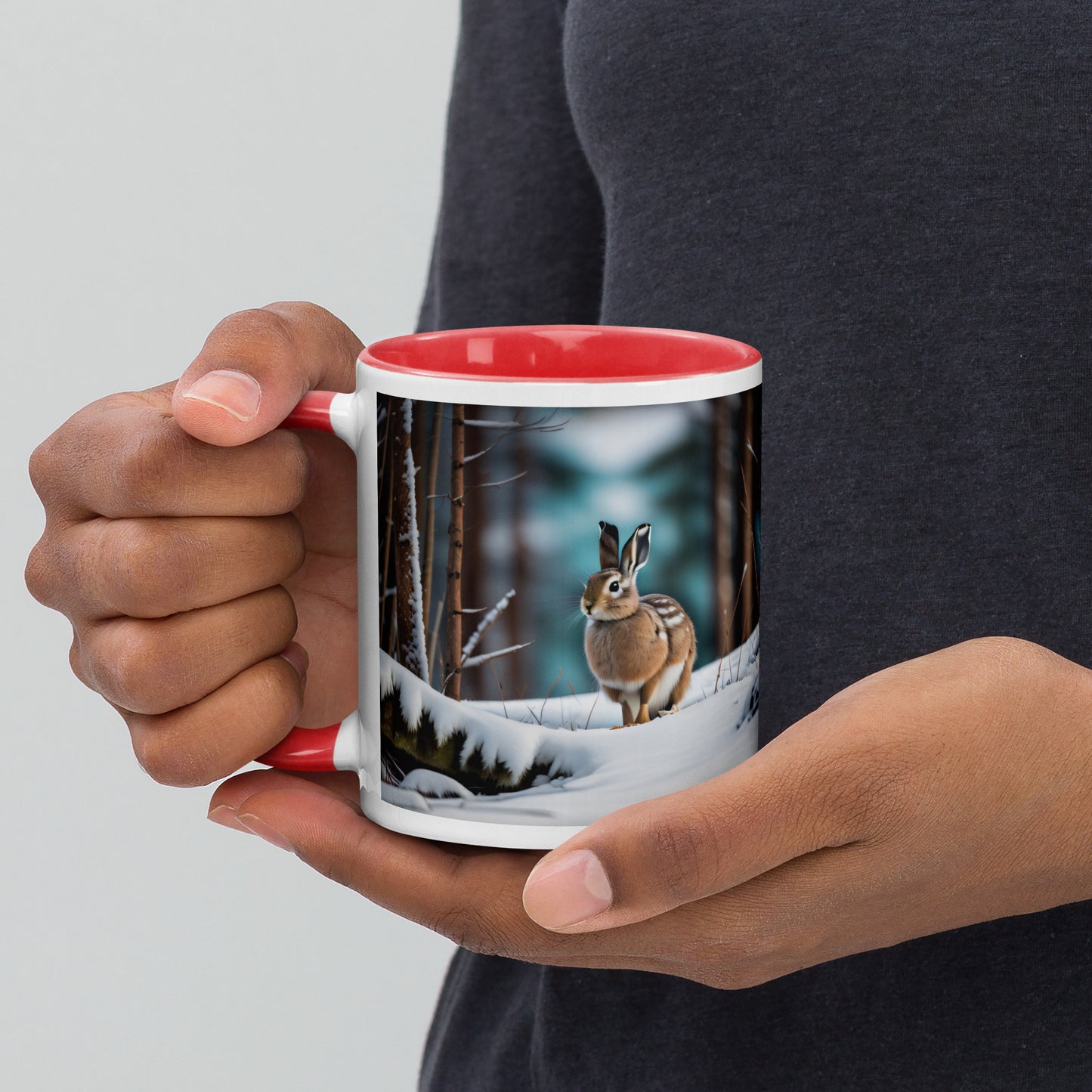 Snowshoe Hare - Mug with Color Inside