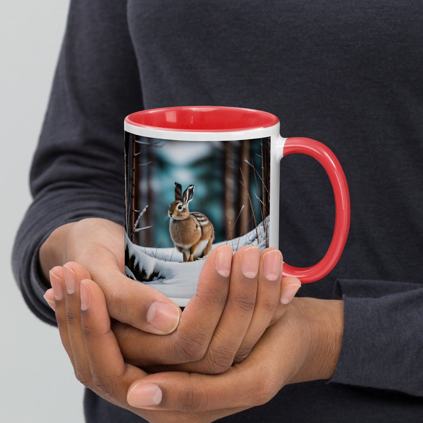 Snowshoe Hare - Mug with Color Inside