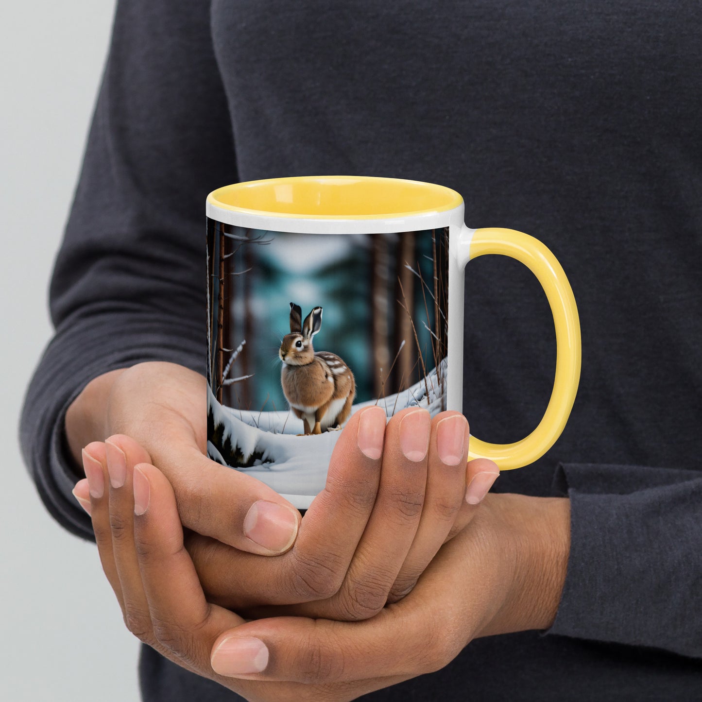 Snowshoe Hare - Mug with Color Inside