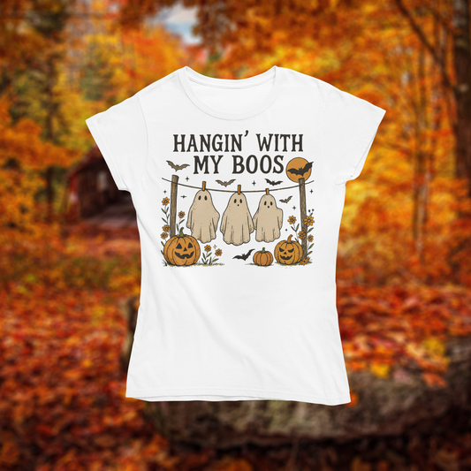Short-Sleeve Unisex T-Shirt "Hanging with my Boos" Halloween Gildan 64000
