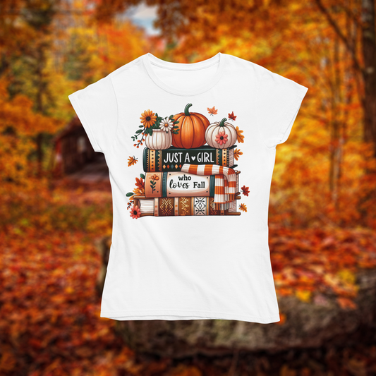 Softstyle, Unisex T-Shirt "Just a Girl who Loves Books" Gildan 64000