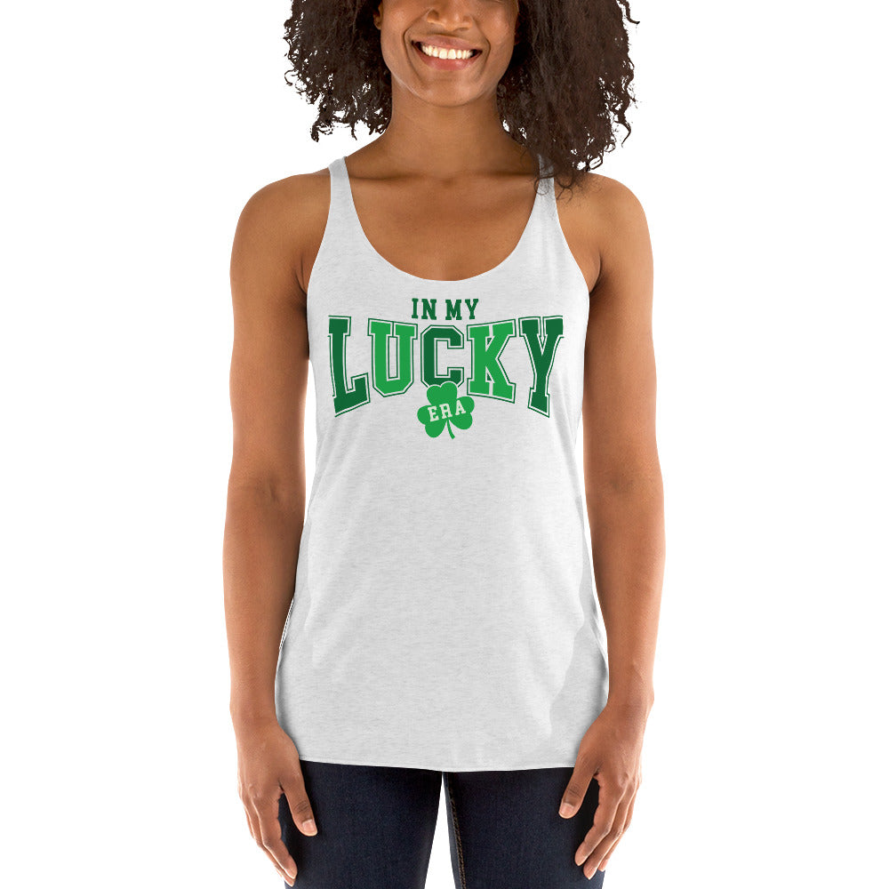 St. Patrick's, I'm Lucky, Retro, Women's Racerback Tank