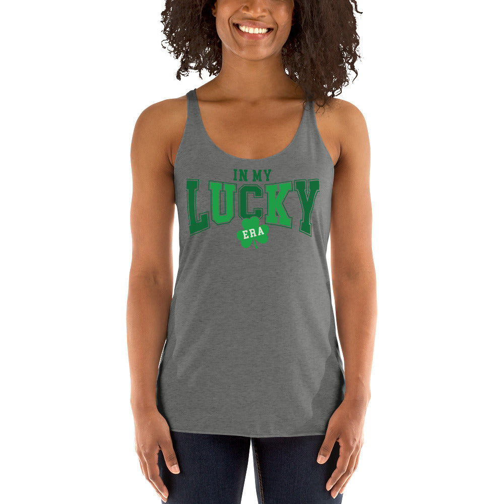 St. Patrick's, I'm Lucky, Retro, Women's Racerback Tank