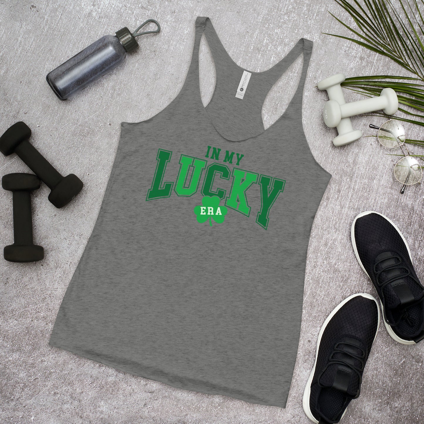 St. Patrick's, I'm Lucky, Retro, Women's Racerback Tank