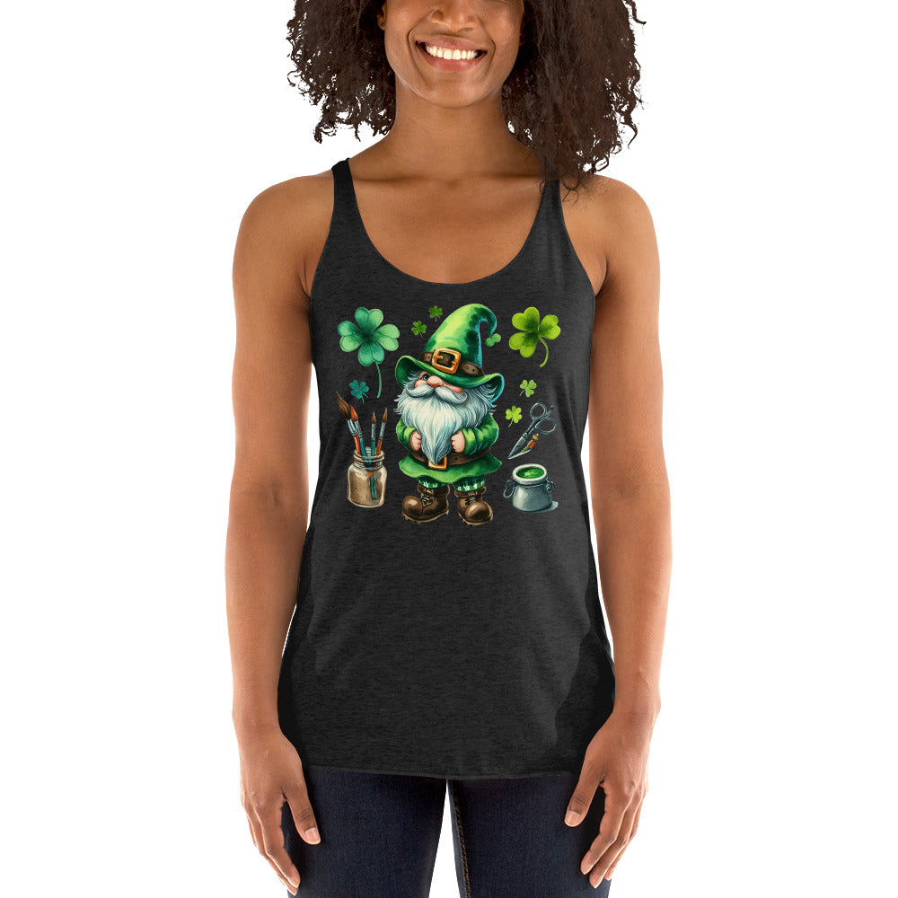 St. Patrick's, Creative Gnome, Women's Racerback Tank