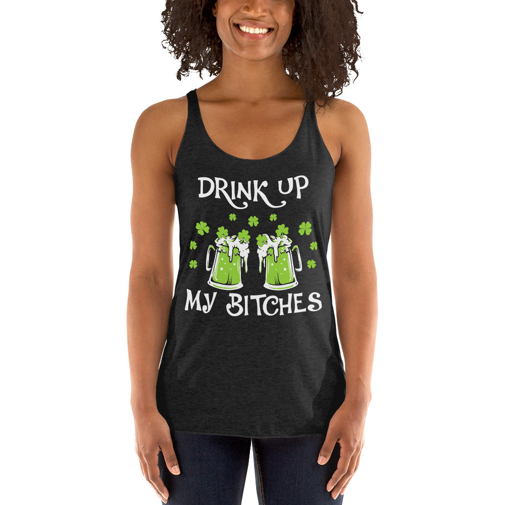 St. Patrick's, Drink Up, Women's Racerback Tank