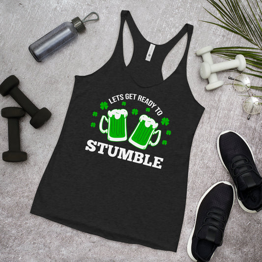 St. Patrick's, Let's get..., Women's Racerback Tank
