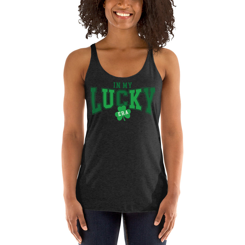 St. Patrick's, I'm Lucky, Retro, Women's Racerback Tank