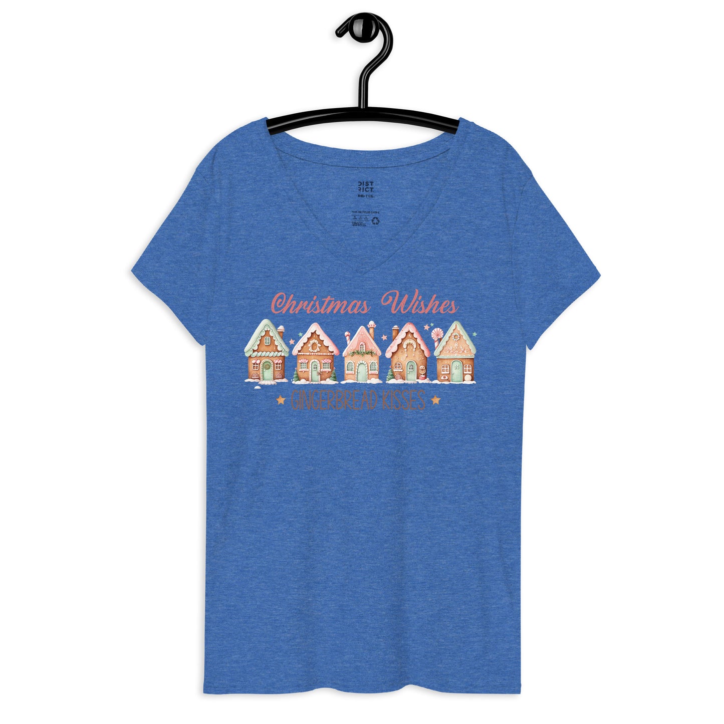 Gingerbread Houses - Women’s recycled v-neck t-shirt