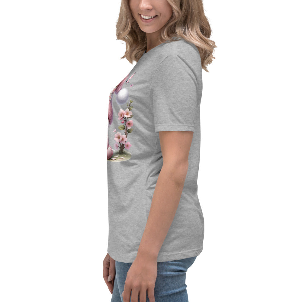 Women's Relaxed T-Shirt "Cherry Blossom Gnomes" #6