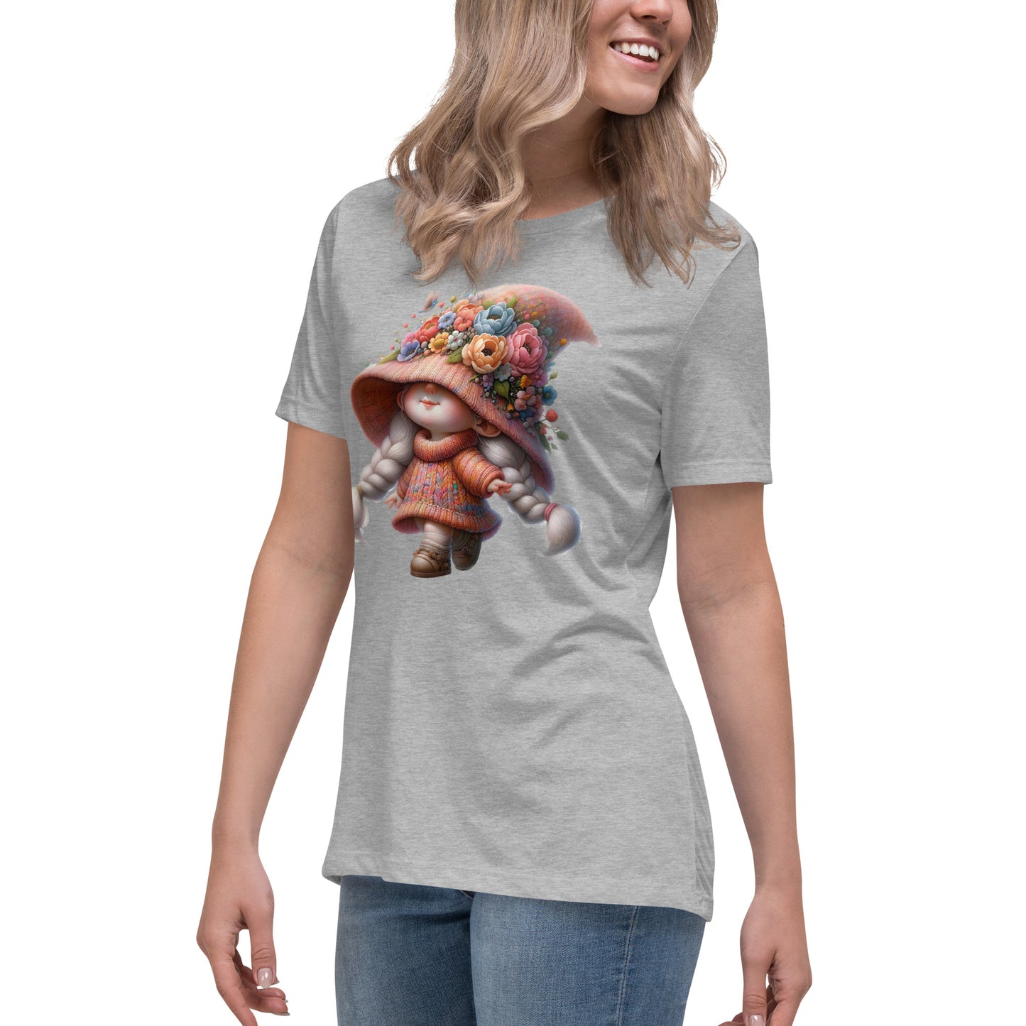 Women's Relaxed T-Shirt "Spring Girl Gnomes" #10