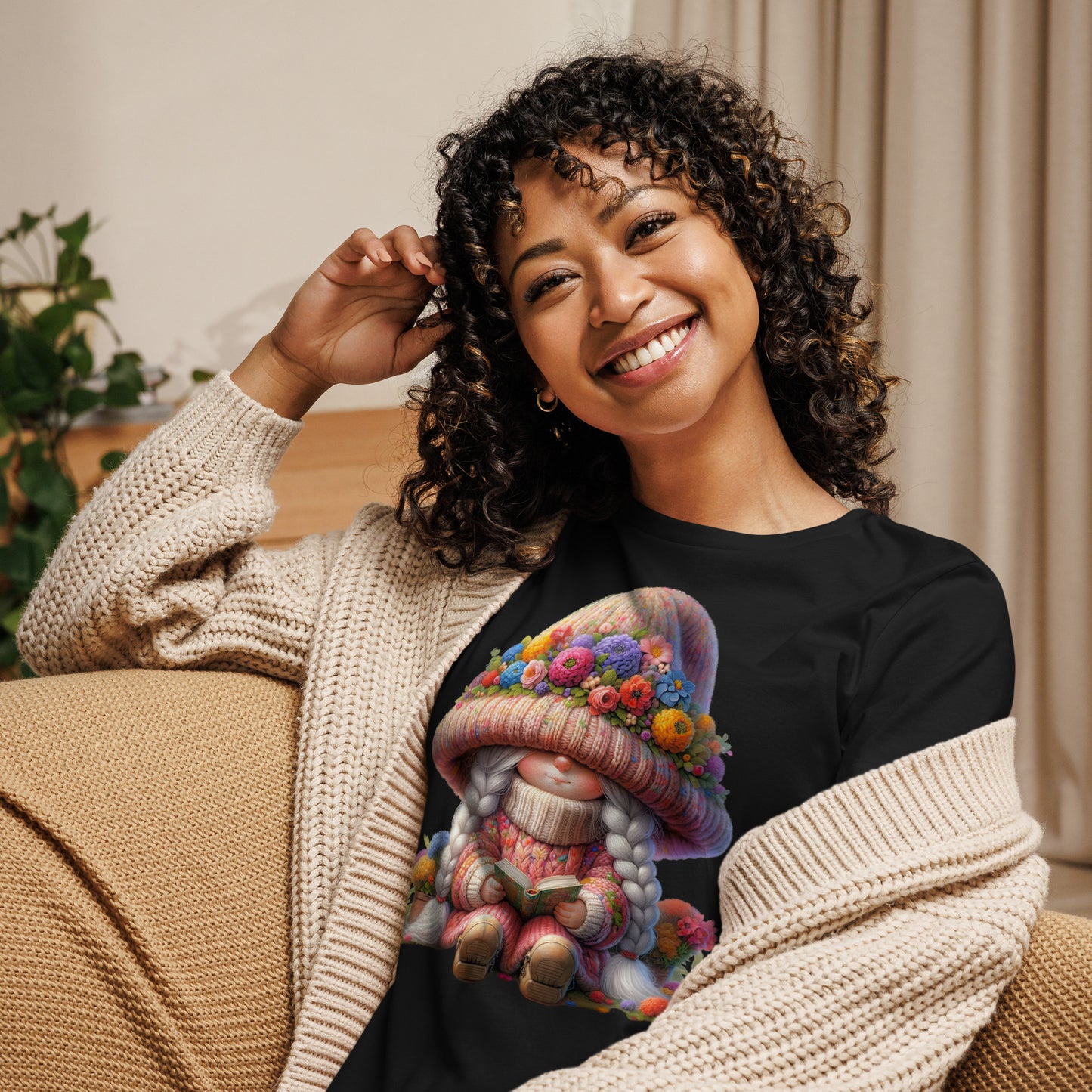 Women's Relaxed T-Shirt "Spring Girl Gnomes" #12