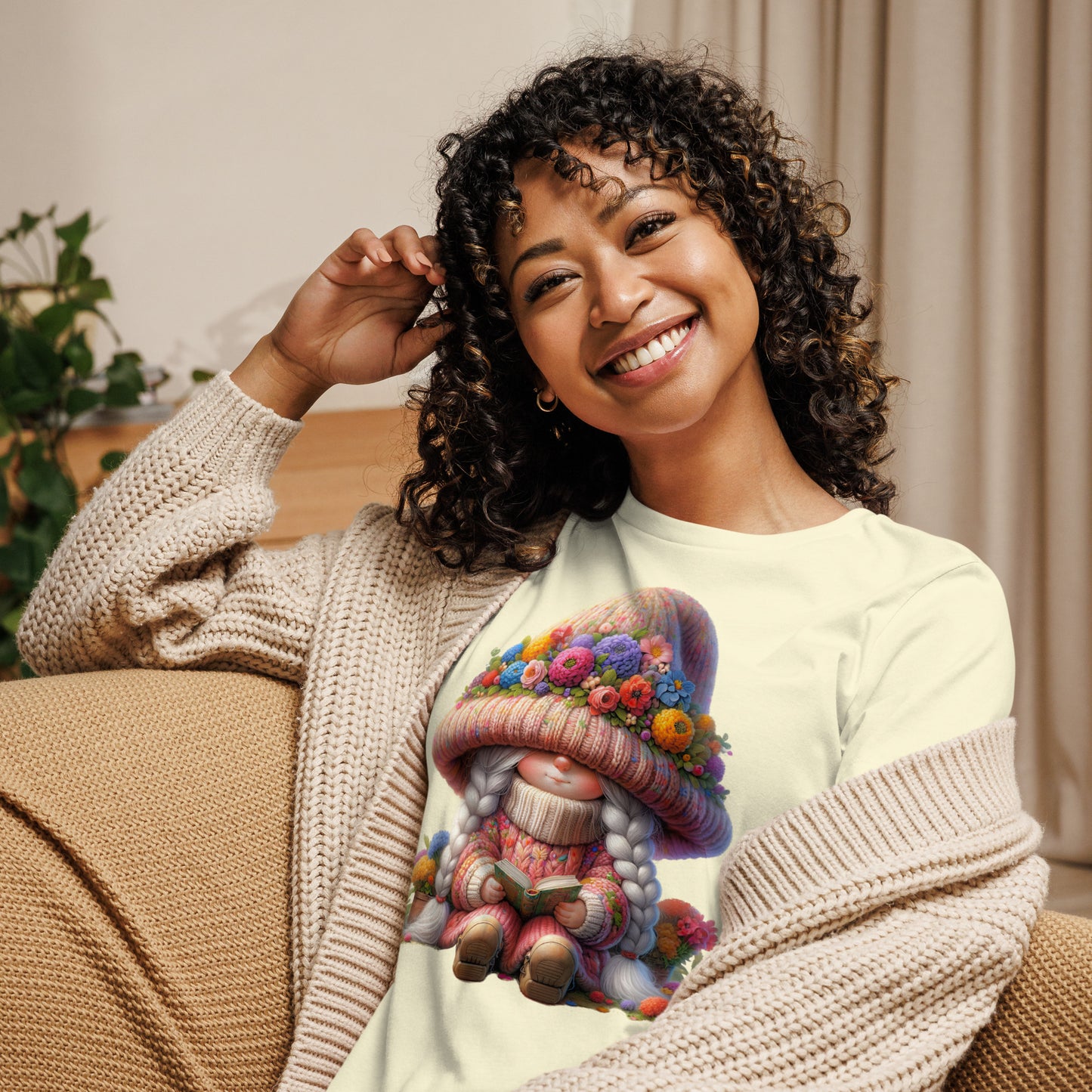 Women's Relaxed T-Shirt "Spring Girl Gnomes" #12