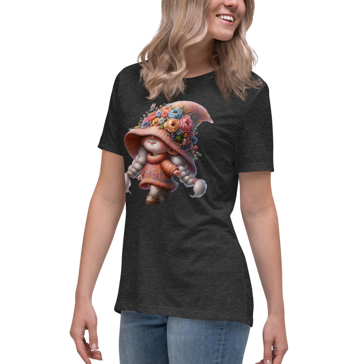 Women's Relaxed T-Shirt "Spring Girl Gnomes" #10