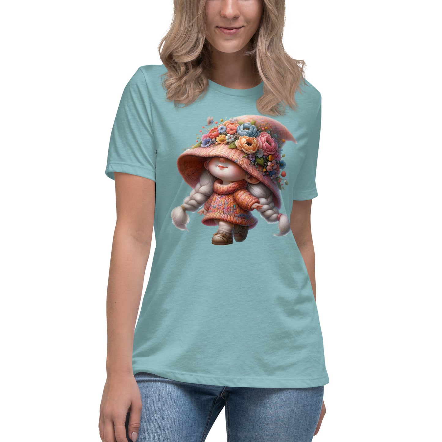 Women's Relaxed T-Shirt "Spring Girl Gnomes" #10