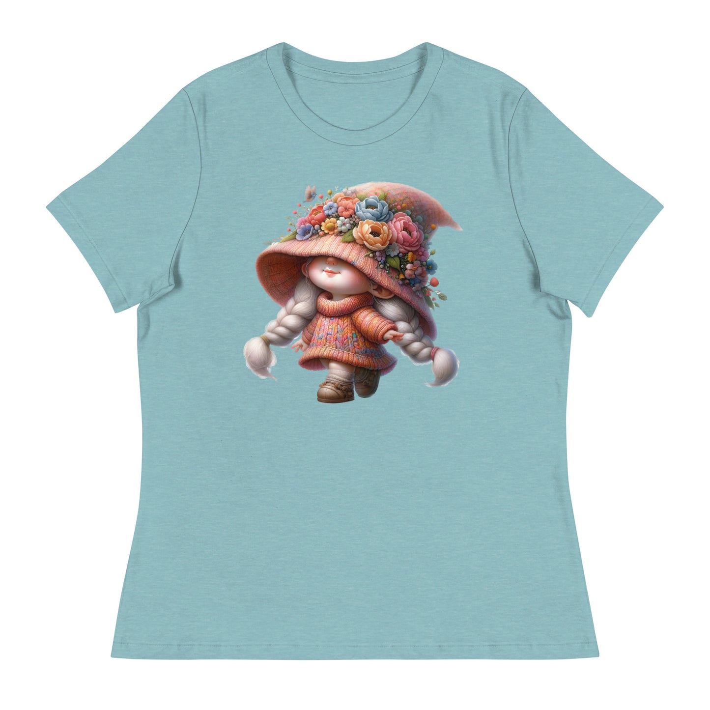 Women's Relaxed T-Shirt "Spring Girl Gnomes" #10