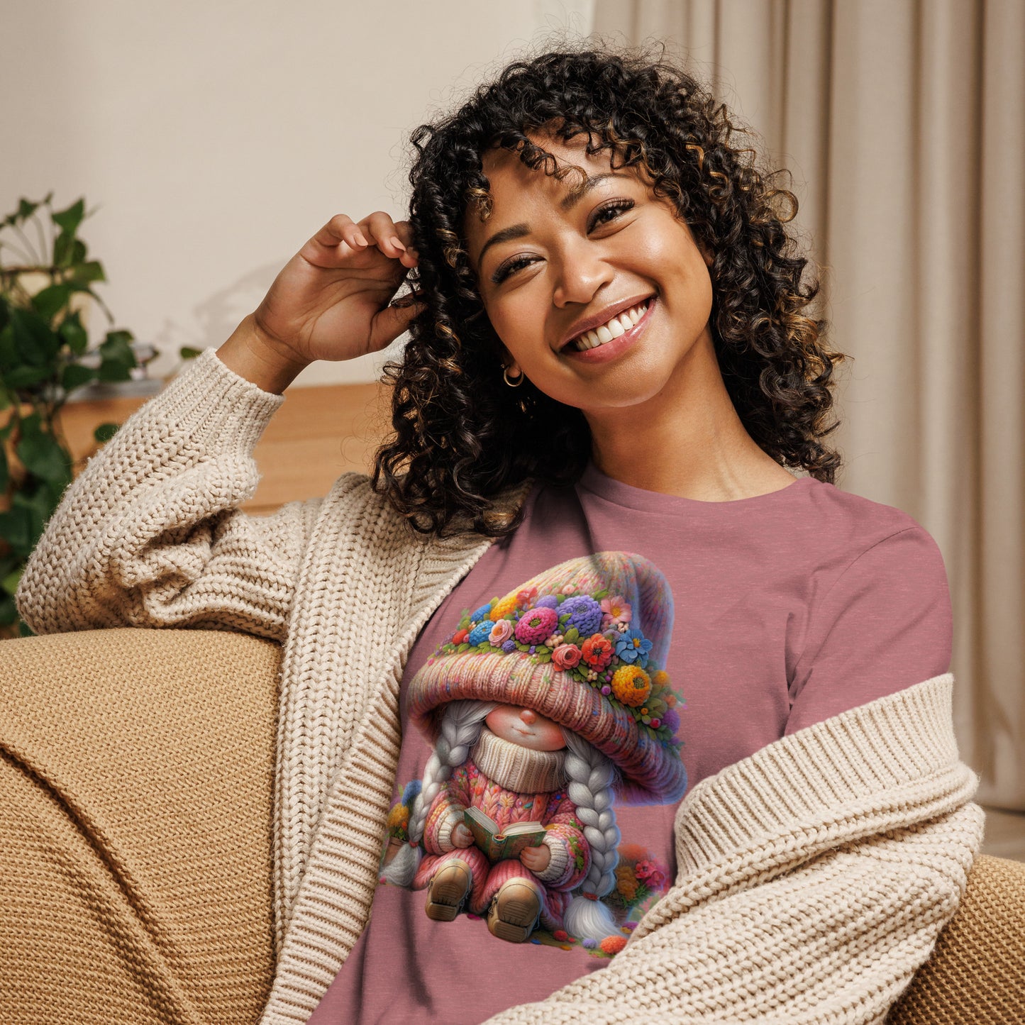 Women's Relaxed T-Shirt "Spring Girl Gnomes" #12