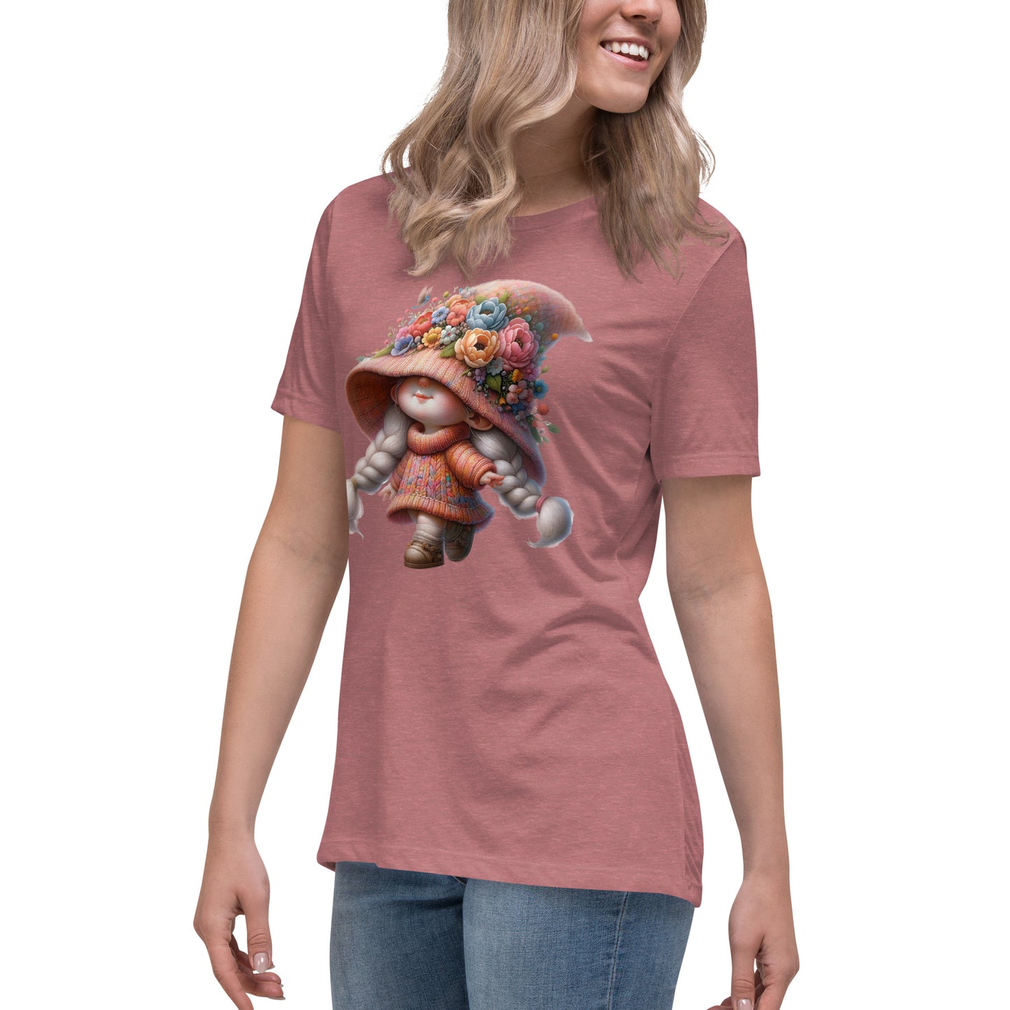 Women's Relaxed T-Shirt "Spring Girl Gnomes" #10