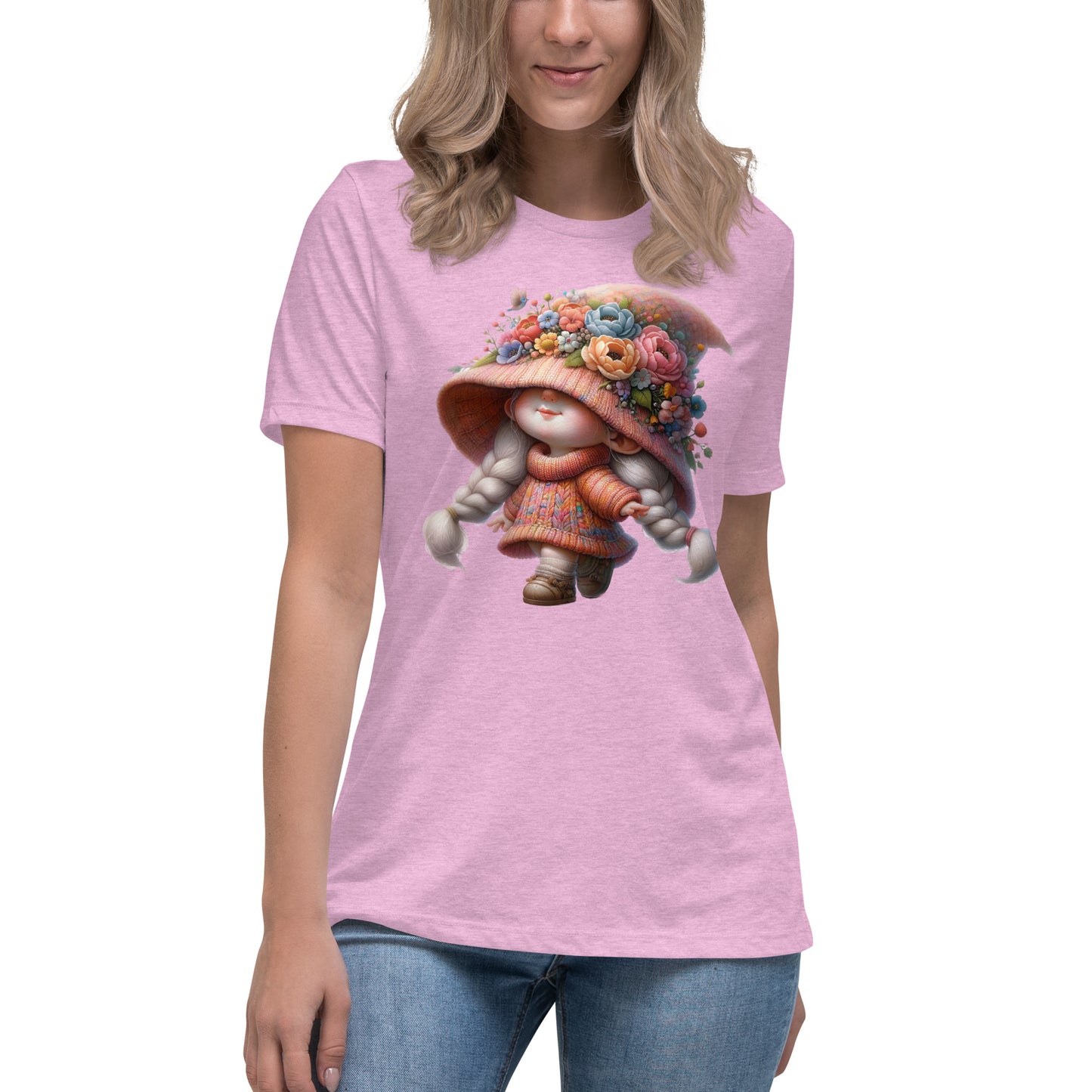 Women's Relaxed T-Shirt "Spring Girl Gnomes" #10