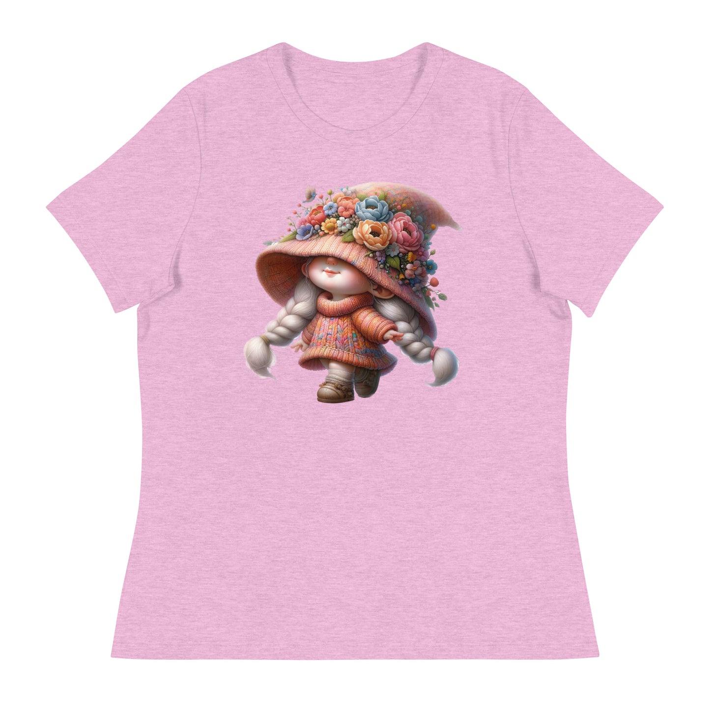 Women's Relaxed T-Shirt "Spring Girl Gnomes" #10