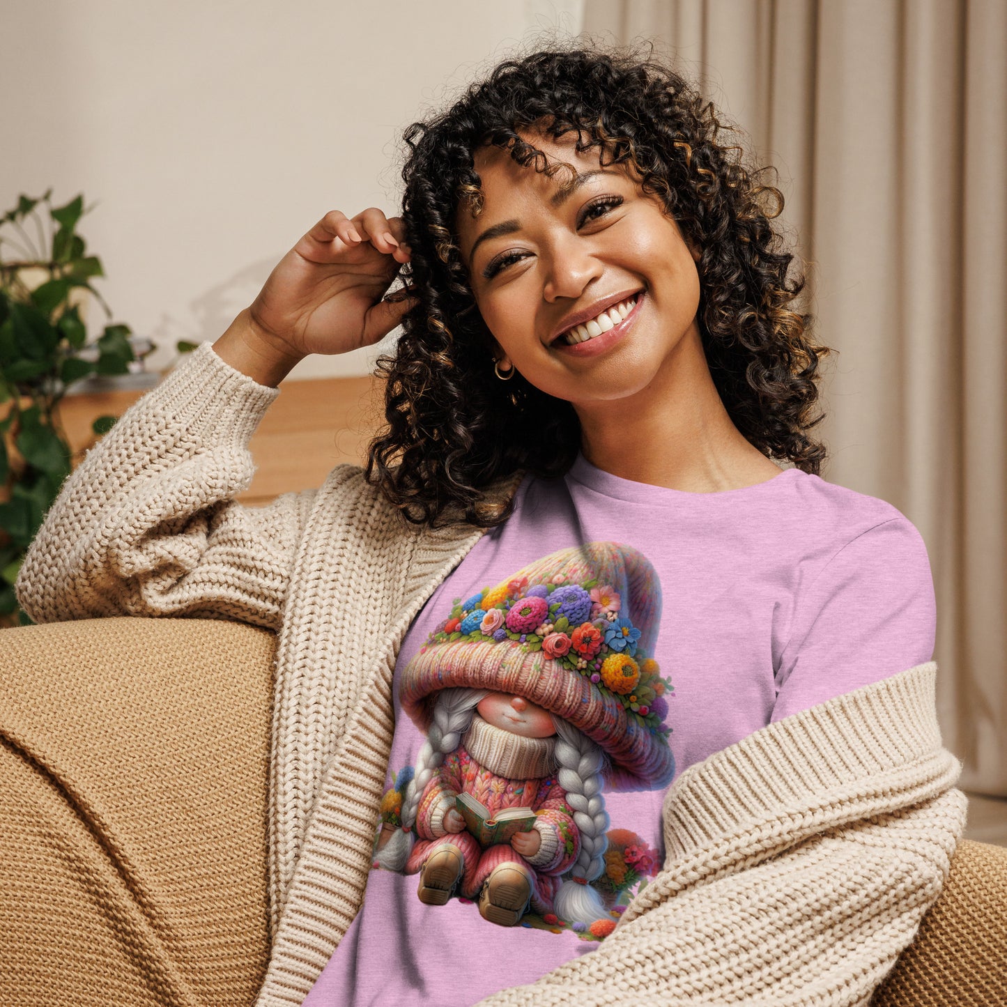 Women's Relaxed T-Shirt "Spring Girl Gnomes" #12