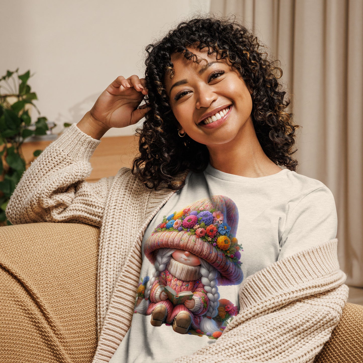 Women's Relaxed T-Shirt "Spring Girl Gnomes" #12