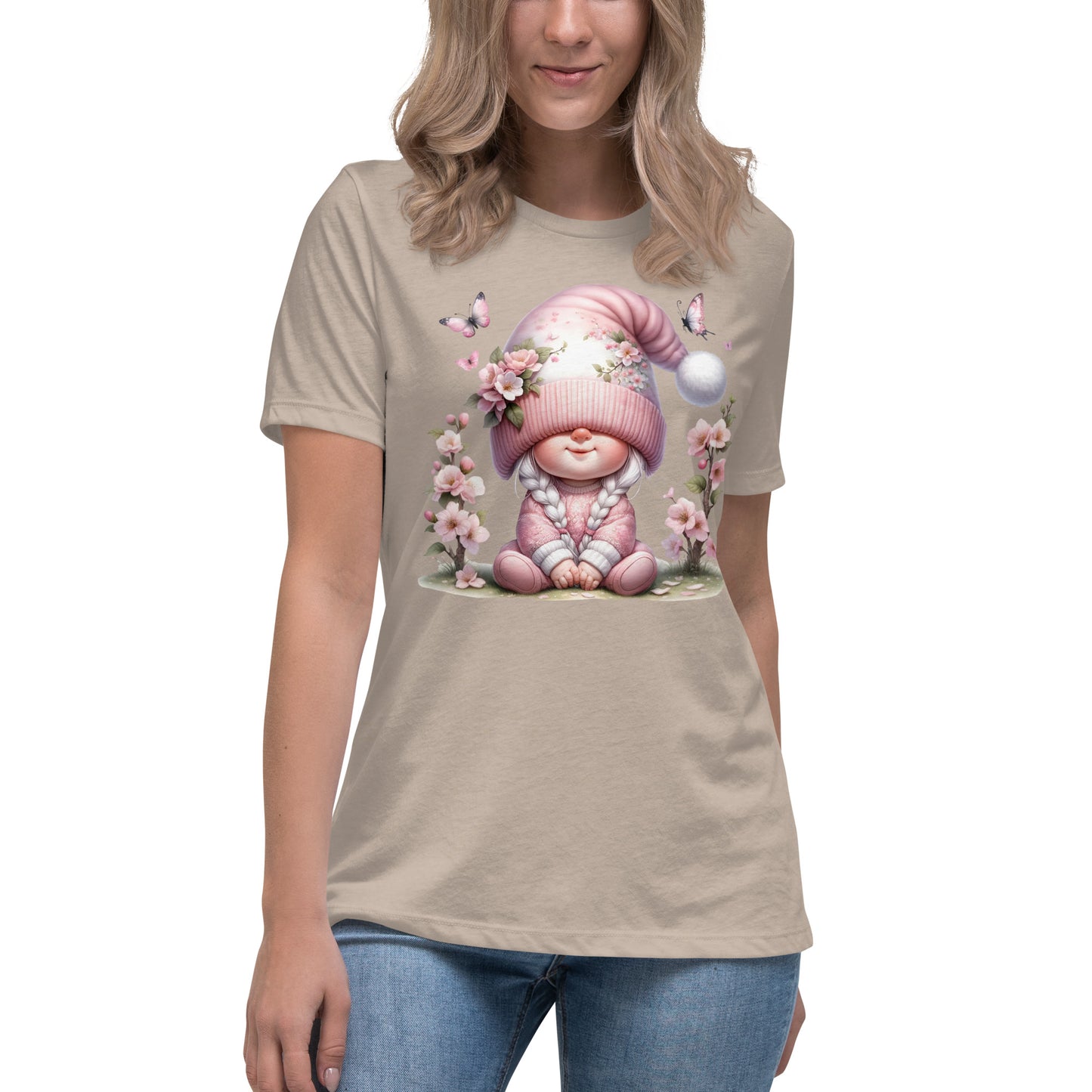 Women's Relaxed T-Shirt "Cherry Blossom Gnomes" #6