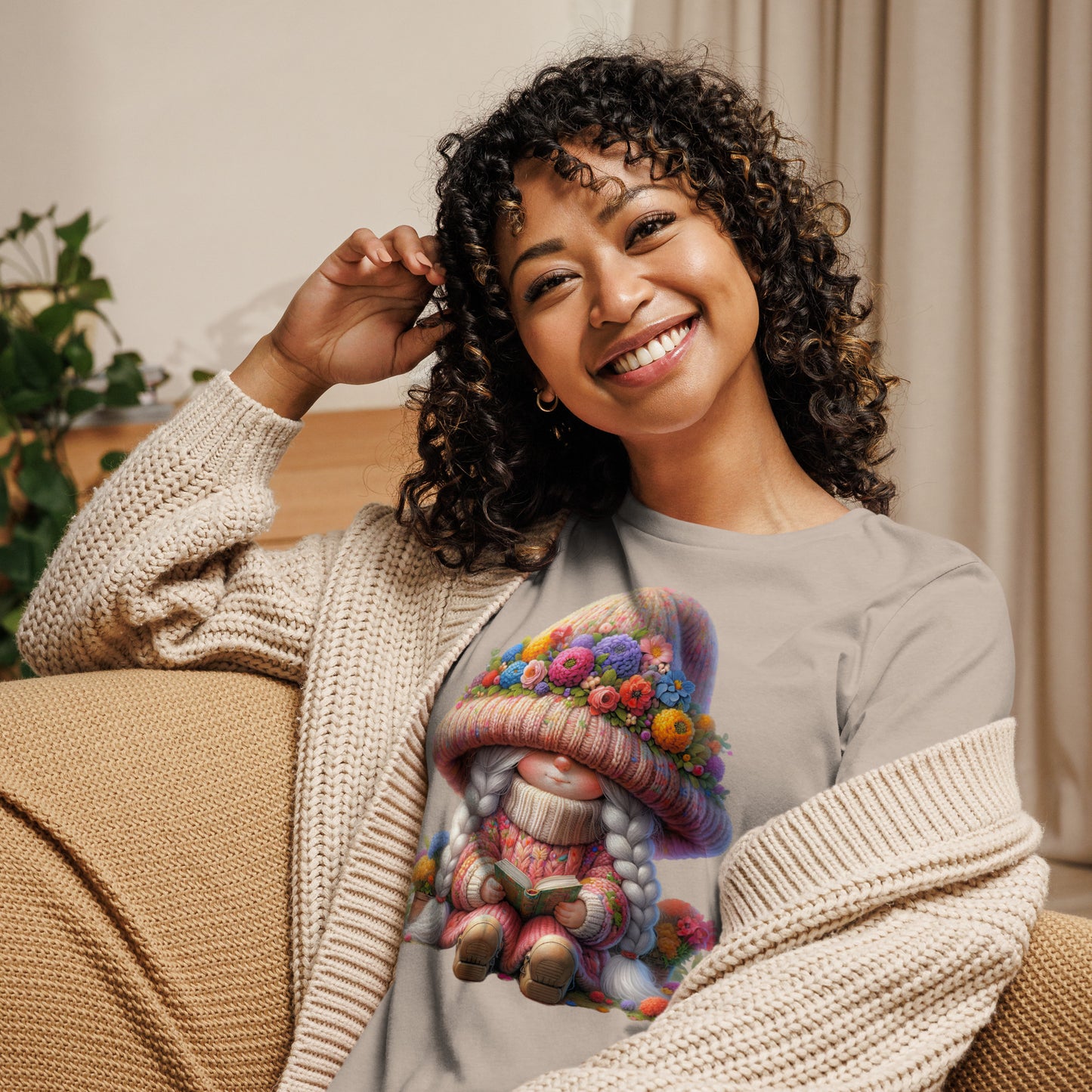Women's Relaxed T-Shirt "Spring Girl Gnomes" #12
