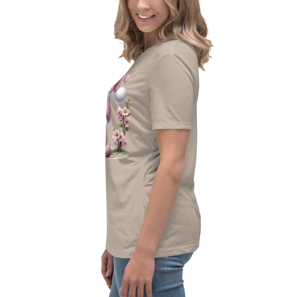 Women's Relaxed T-Shirt "Cherry Blossom Gnomes" #6
