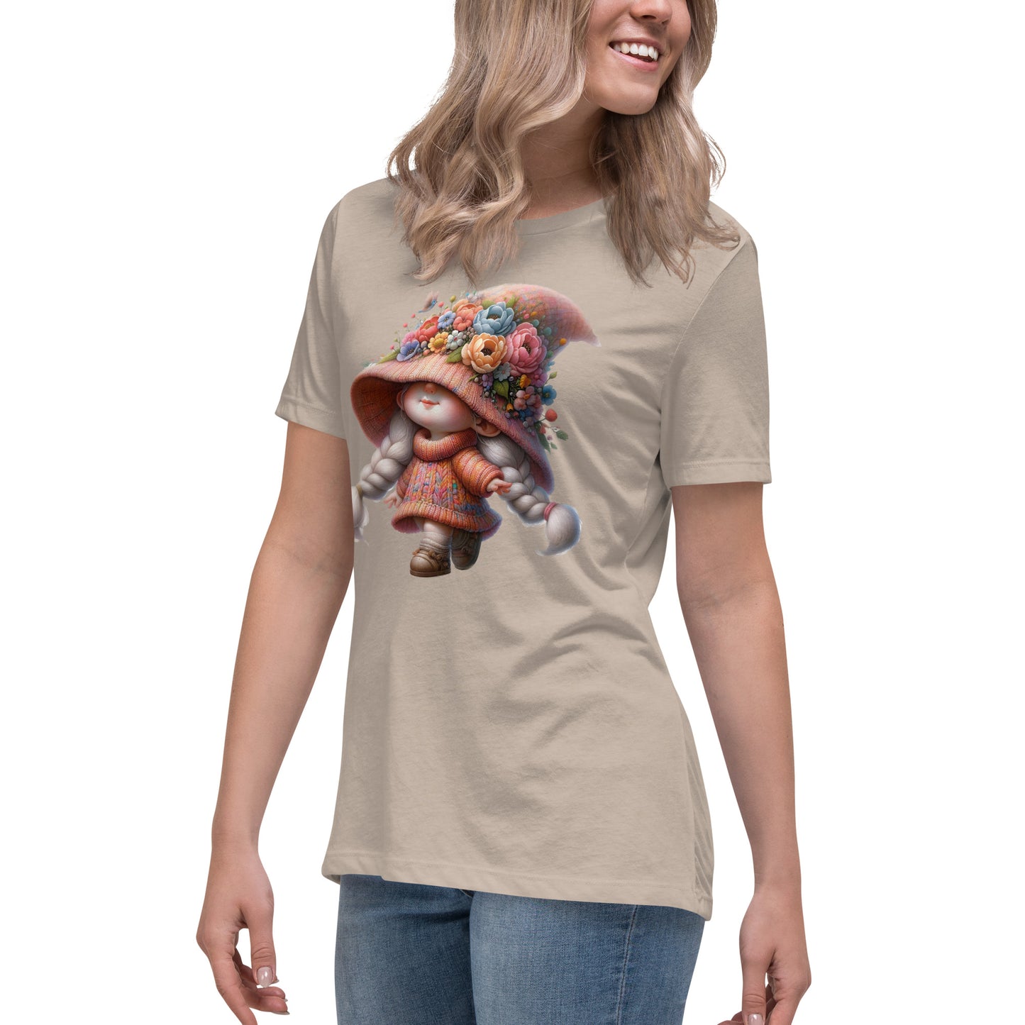 Women's Relaxed T-Shirt "Spring Girl Gnomes" #10