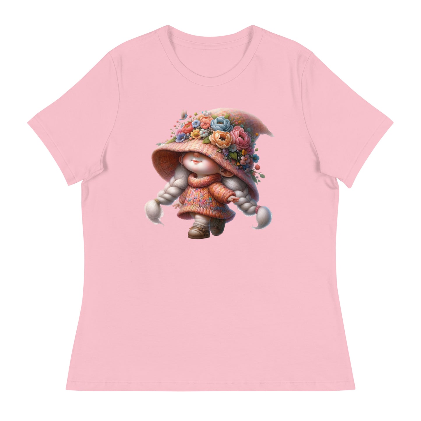 Women's Relaxed T-Shirt "Spring Girl Gnomes" #10