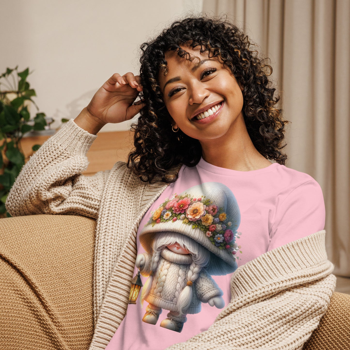 Women's Relaxed T-Shirt "Spring Girl Gnomes" #11