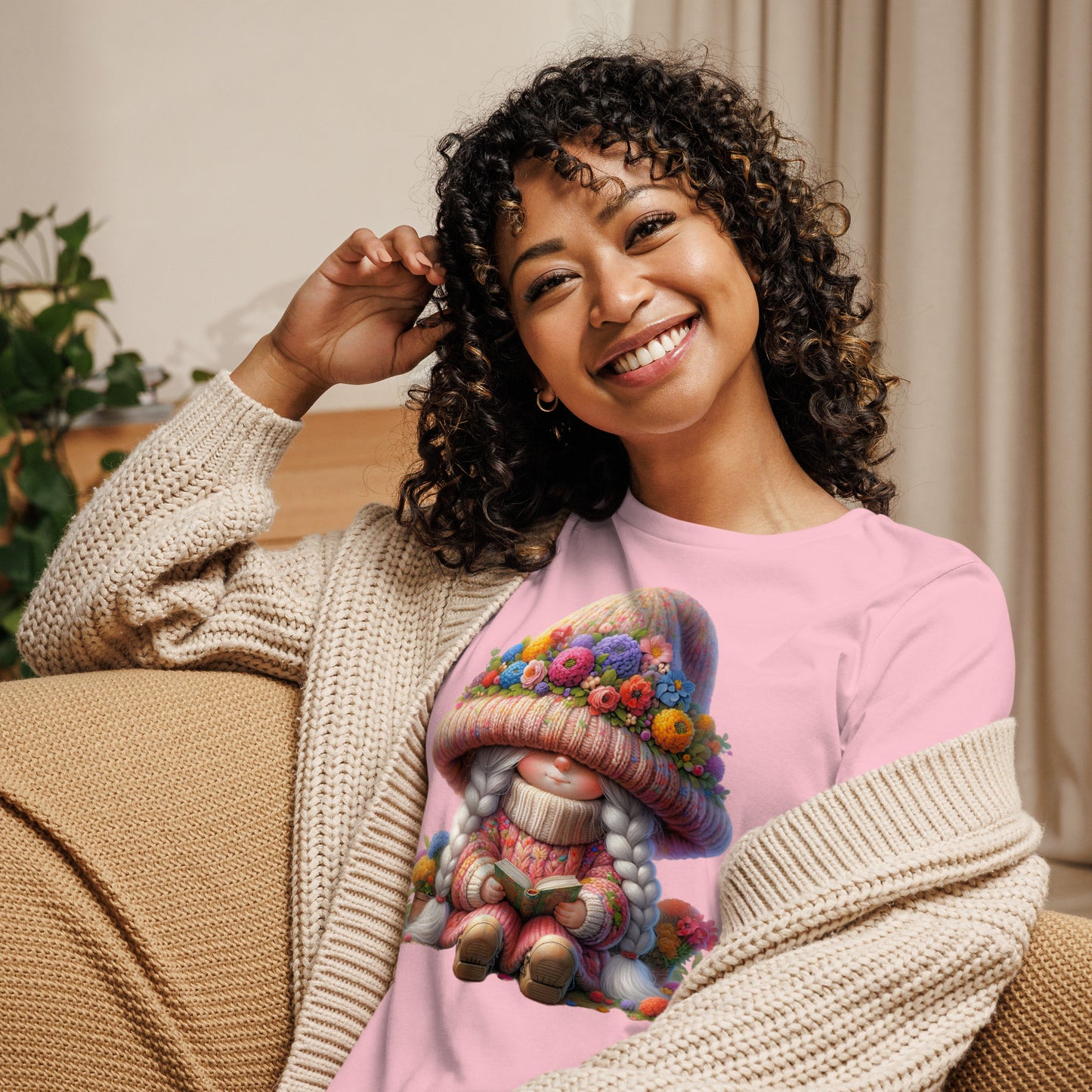 Women's Relaxed T-Shirt "Spring Girl Gnomes" #12