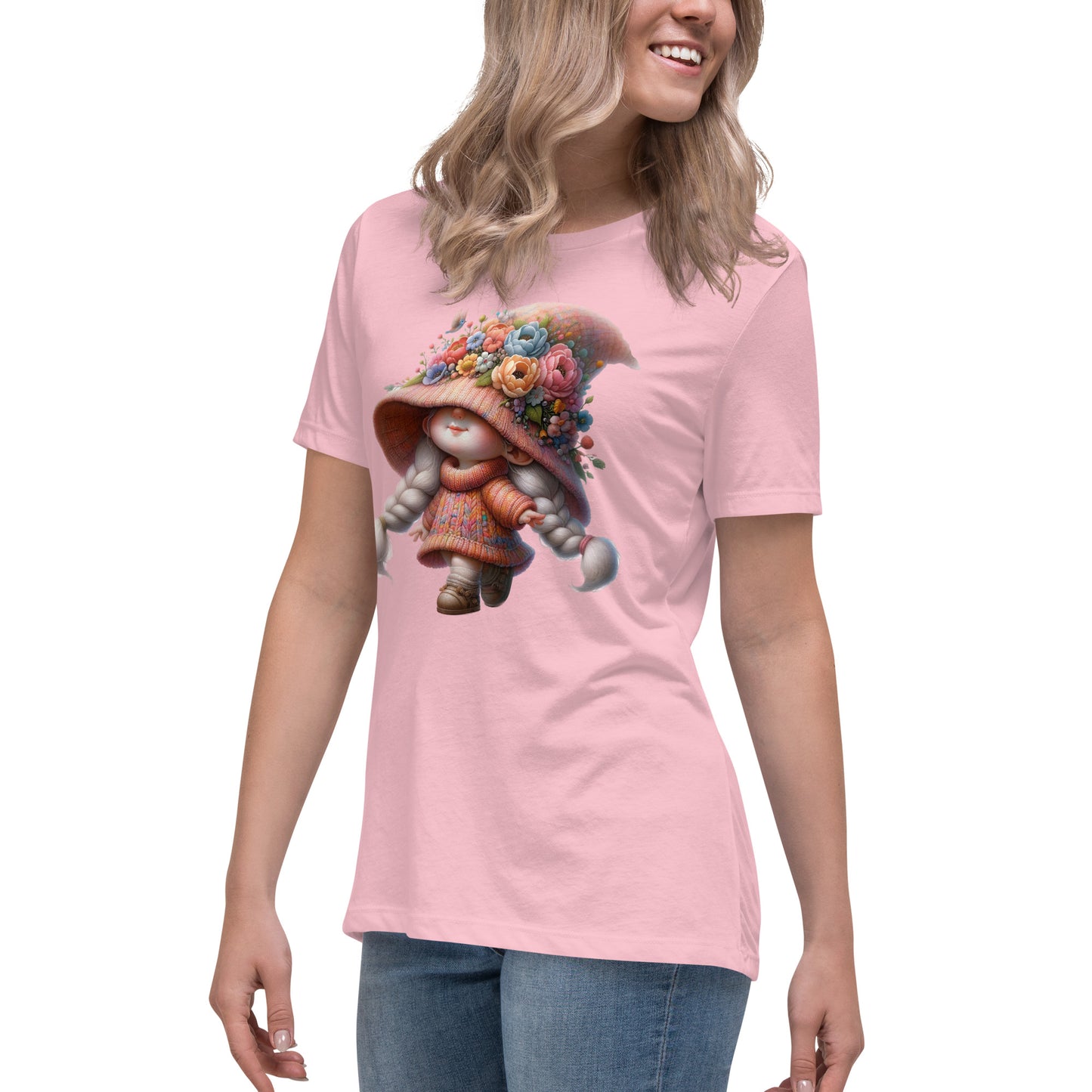 Women's Relaxed T-Shirt "Spring Girl Gnomes" #10