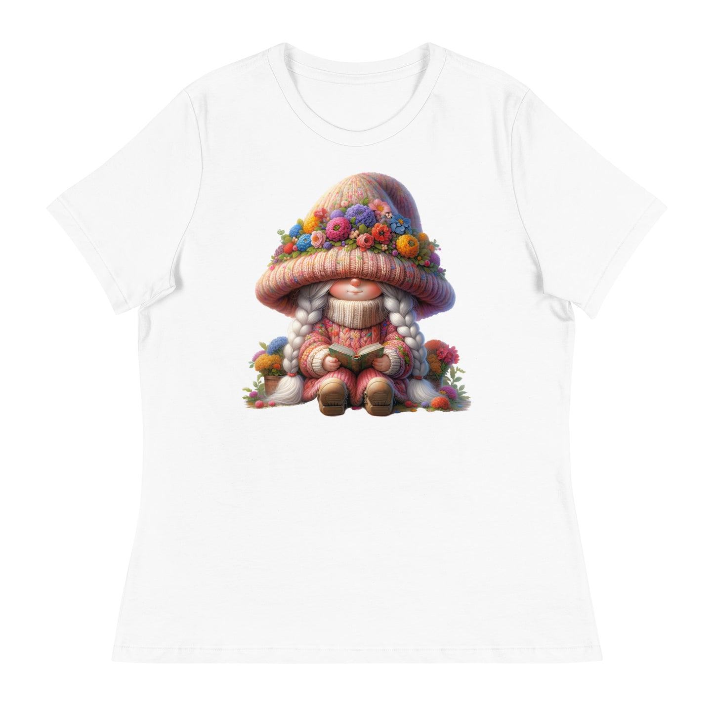 Women's Relaxed T-Shirt "Spring Girl Gnomes" #12