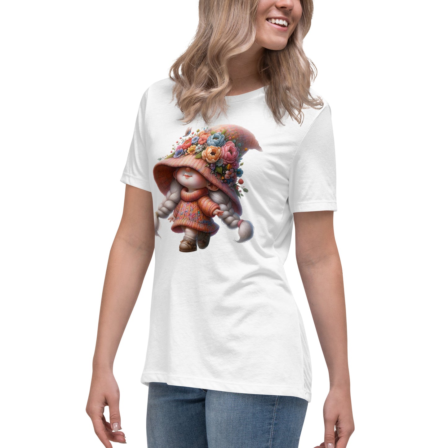 Women's Relaxed T-Shirt "Spring Girl Gnomes" #10